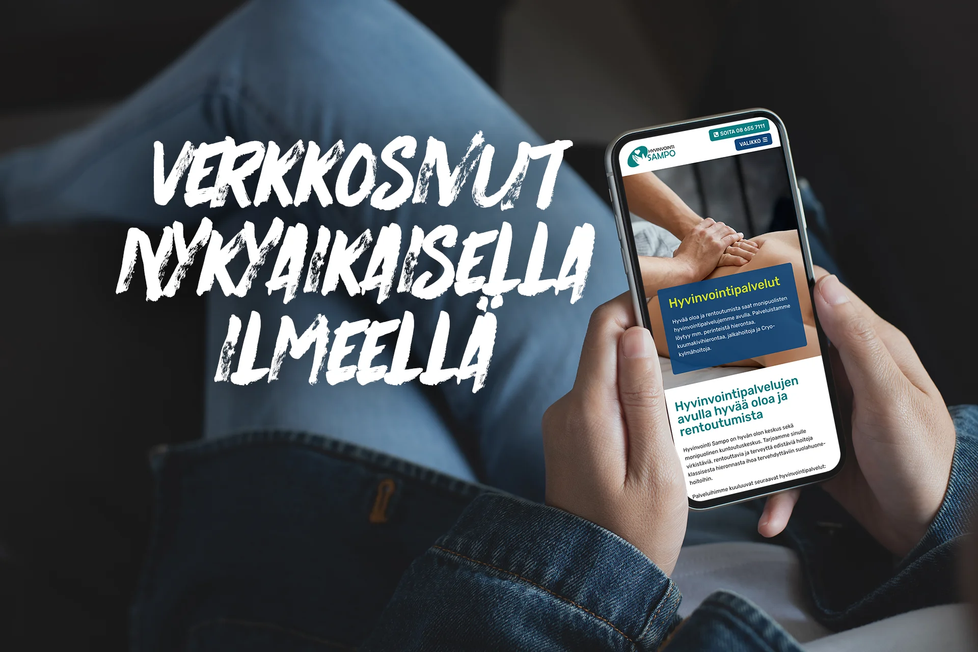 hyvinvointi sampo verkkosivut nykyaikaisella ilmeella